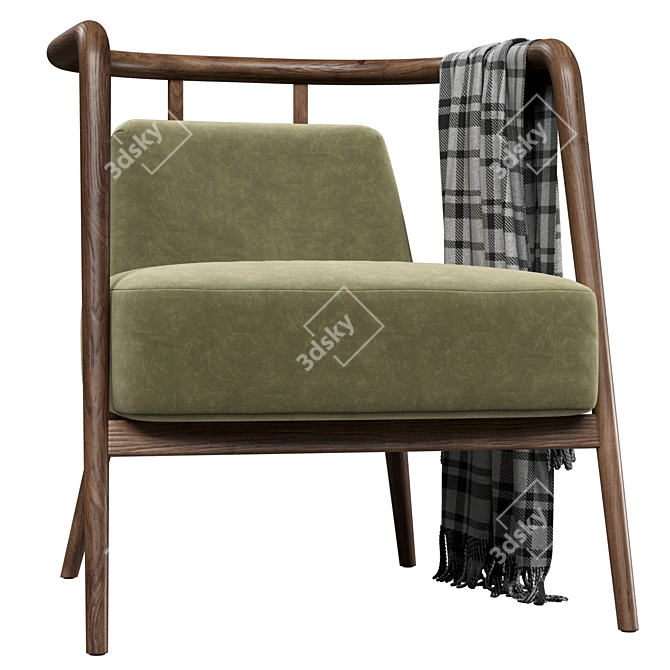 Modern NYC-inspired ESSEX Lounge Chair 3D model image 5