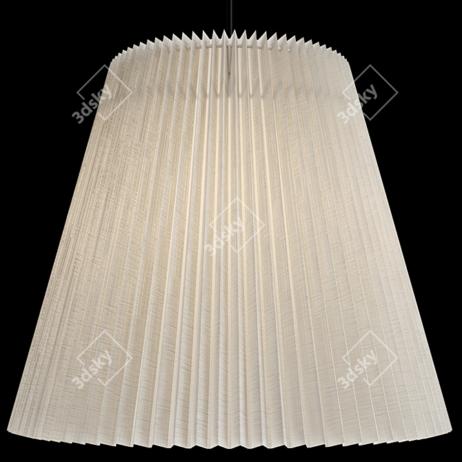 Chloe Pleated Textile Pendant Lamp 3D model image 2