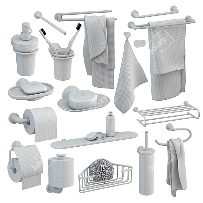 Colombo Design Basic Accessory Set 3D model image 5