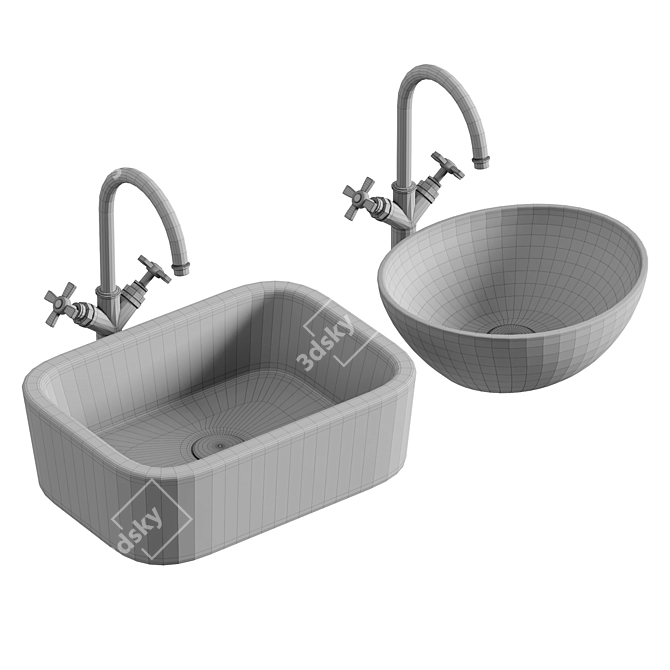 Современная раковина-чаша beWash Ontario 3D model image 3