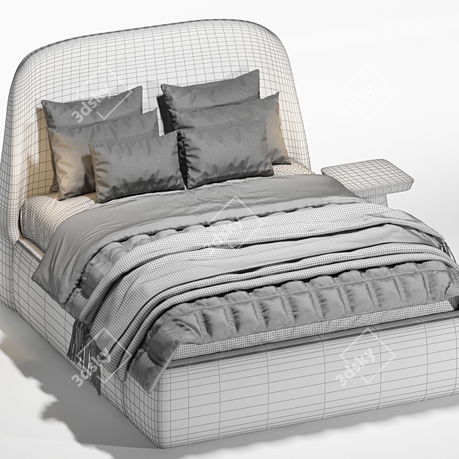 Modern Dalty Bed Design 3D model image 4