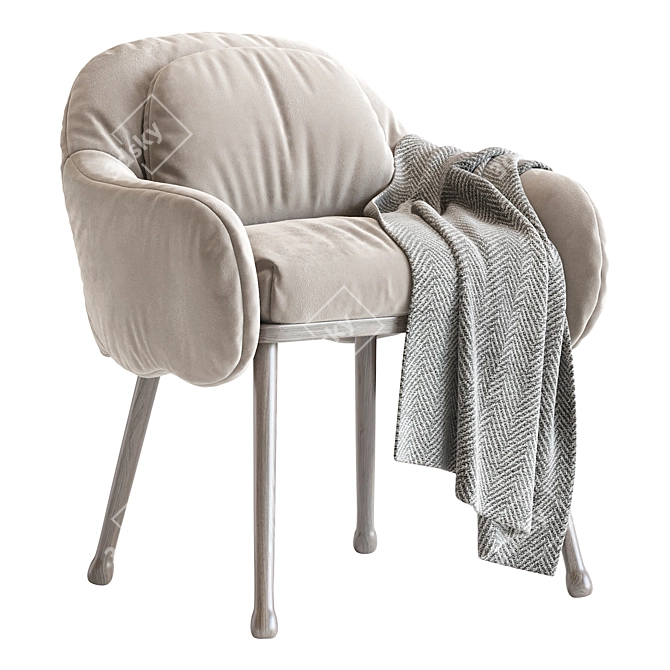 Sleek Corolla White Armchair 2013 3D model image 1