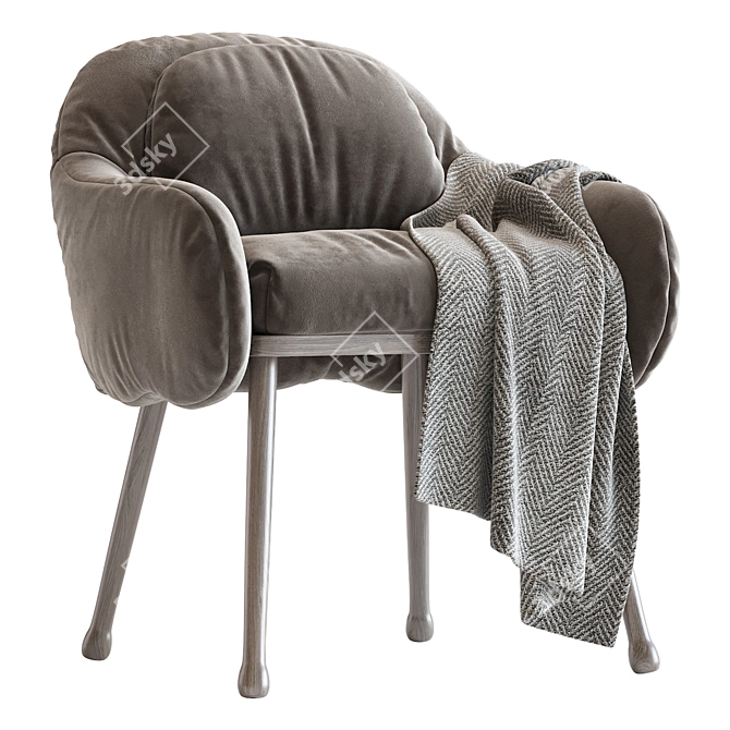 Sleek Corolla White Armchair 2013 3D model image 6