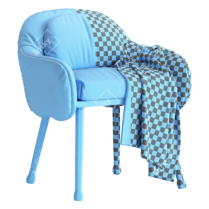 Sleek Corolla White Armchair 2013 3D model image 7