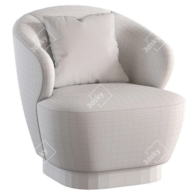 Modern BAKER Swivel Chair Classic 3D model image 4