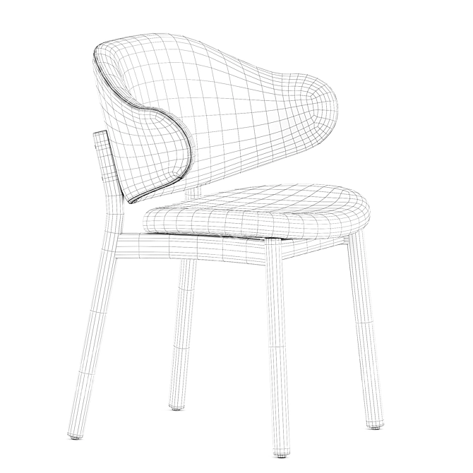 Sleek and Modern Holly Chairs 3D model image 6