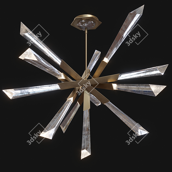 Elegant Schonbek Solitude Pendant Chandelier 3D model image 1