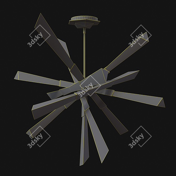 Elegant Schonbek Solitude Pendant Chandelier 3D model image 3