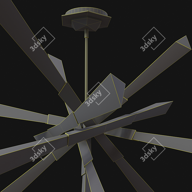 Elegant Schonbek Solitude Pendant Chandelier 3D model image 4