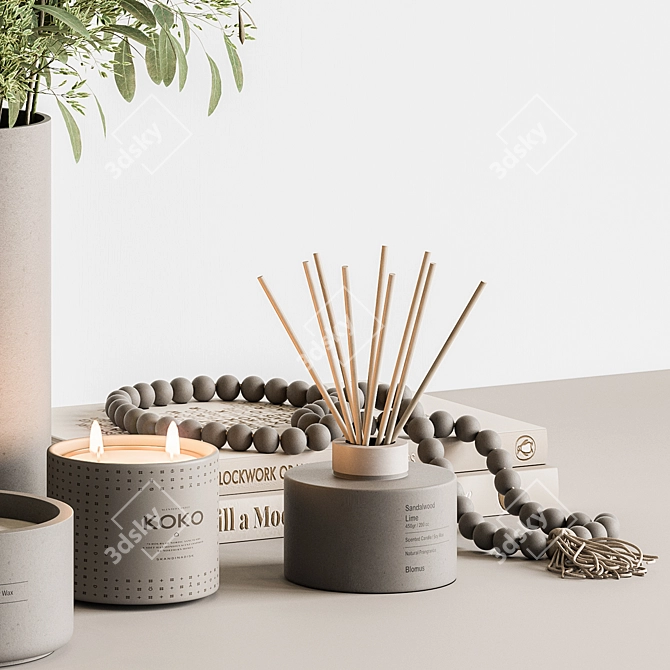 Potted Plant & Vase Duo 3D model image 4