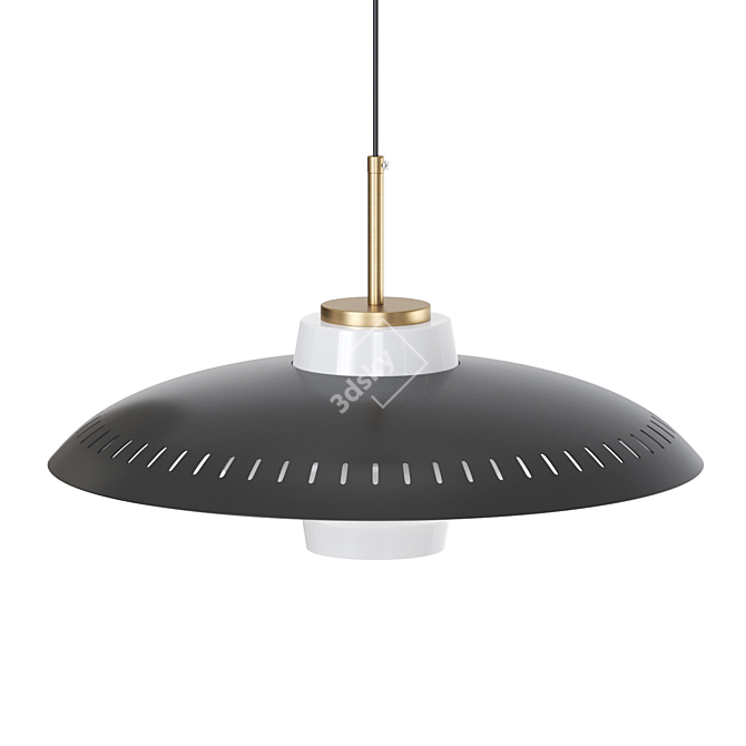 Industrial LED Disk Lamp Alrik 3D model image 2