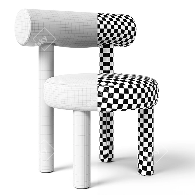 Playful Mini Gropius Kids Chair 3D model image 5