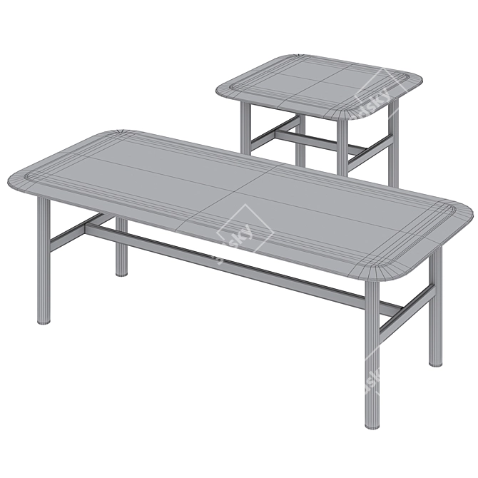 Elegant HAMMOND Coffee Table 3D model image 9
