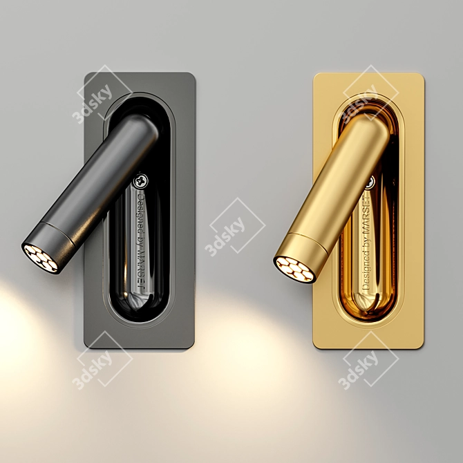 Sleek LED Wall Sconce, Vray/Corona 3D model image 2