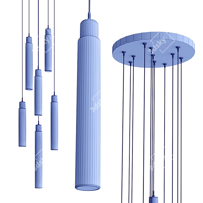 Illuminating White Candles Collection 3D model image 5