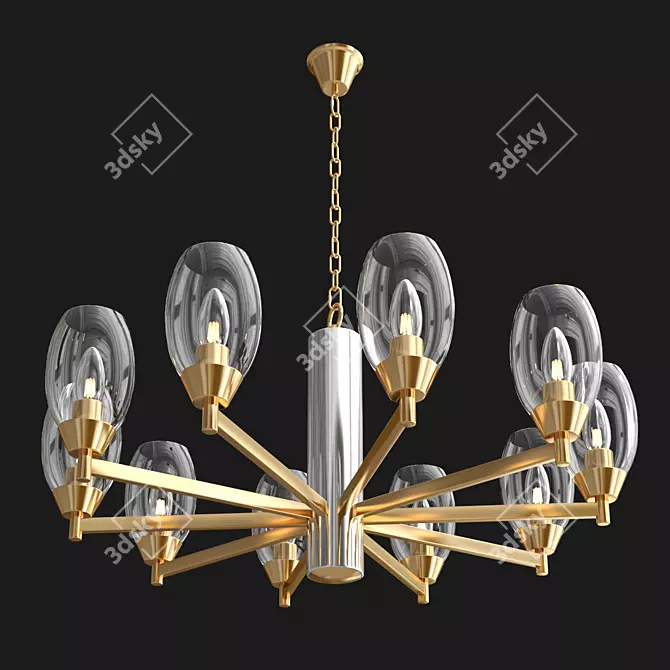 ELEGIA 2552-10P Pendant Chandelier 3D model image 2