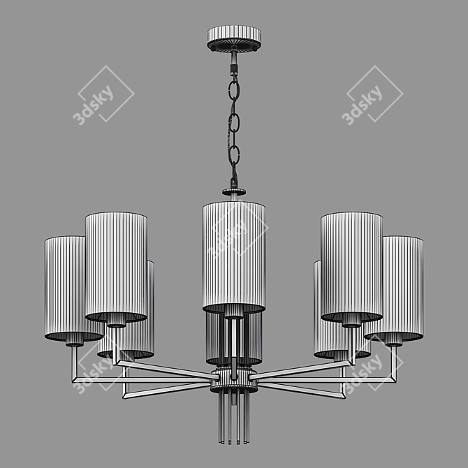 Soffio Nickel Pendant Chandelier 3D model image 2