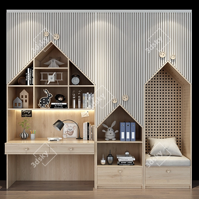 Child's Dream Wardrobe Set 3D model image 1