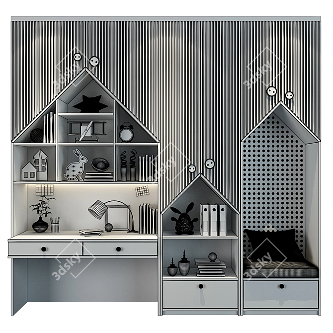 Child's Dream Wardrobe Set 3D model image 2