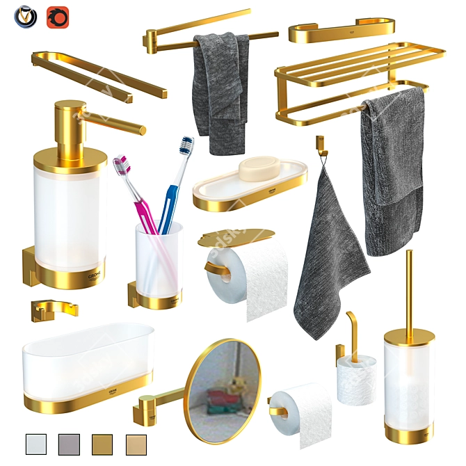 GROHE Selection Accessory Set (15 pcs.) 3D model image 1