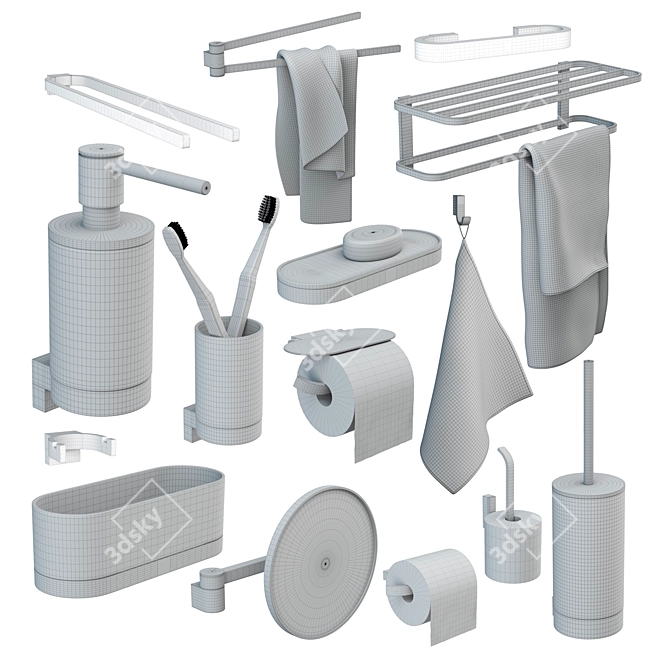 GROHE Selection Accessory Set (15 pcs.) 3D model image 10