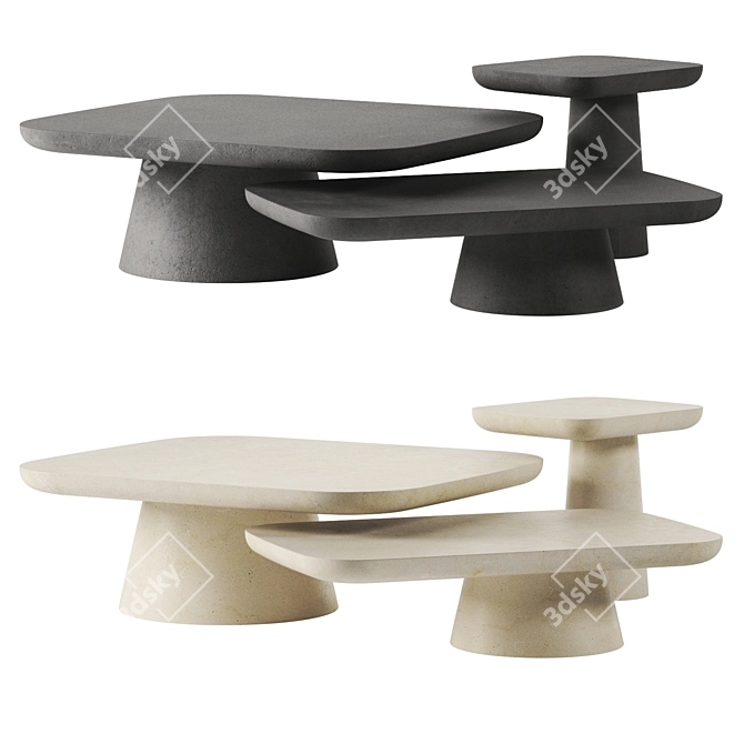 Stone: Contemporary Stone Material Furniture 3D model image 1