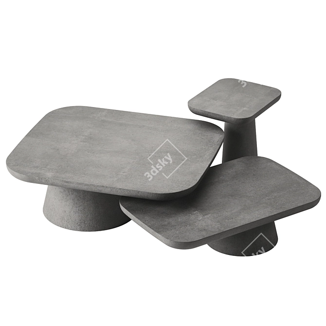 Stone: Contemporary Stone Material Furniture 3D model image 2