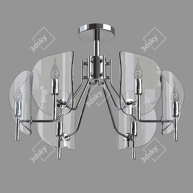 Eurosvet Rocco Ceiling Chandelier 6-Light 3D model image 2