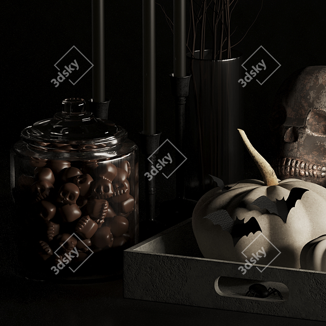 Halloween Decor Set 03 - Spooky Essentials 3D model image 3