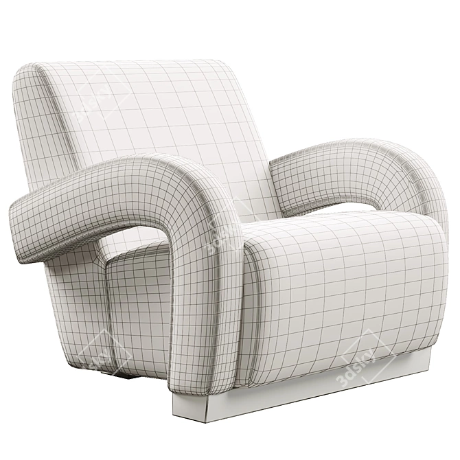 Anthropologie Violette Modern Lounge Chair 3D model image 4