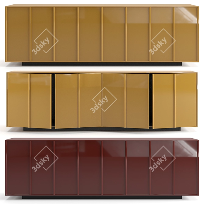 Sleek Contemporary Bonaldo Sideboard 3D model image 1