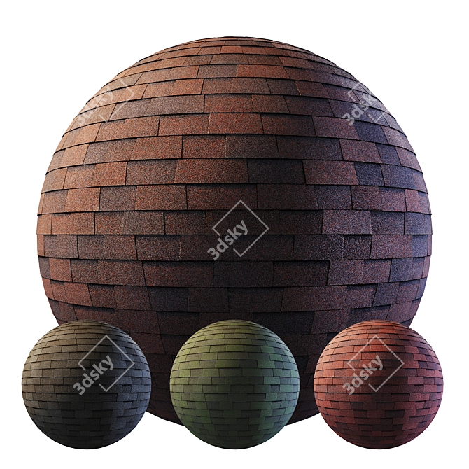 Flexible Bitumen Shingle Kit 3D model image 5