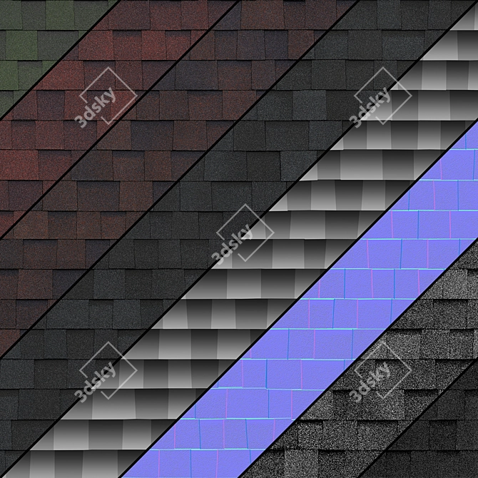 Flexible Bitumen Shingle Kit 3D model image 9