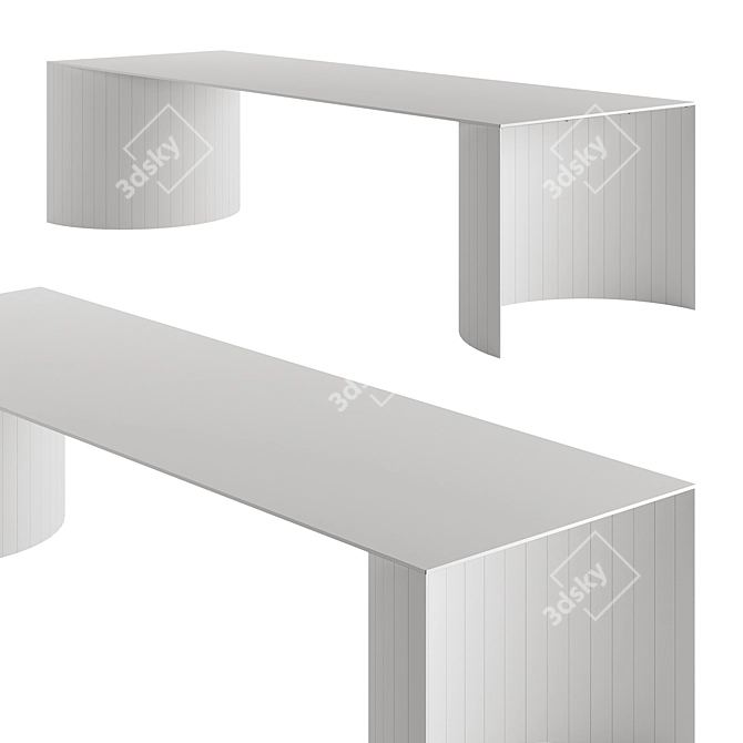 Reflective Metal Table Plateaux 3D model image 5