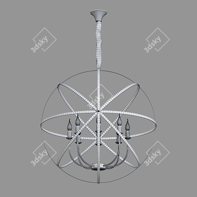 Eurosvet Santi Hanging Chandelier 3D model image 3