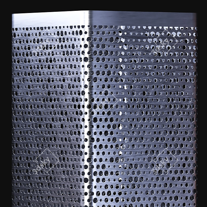 Metal Perforated Columns 500x500x2500mm 3D model image 4