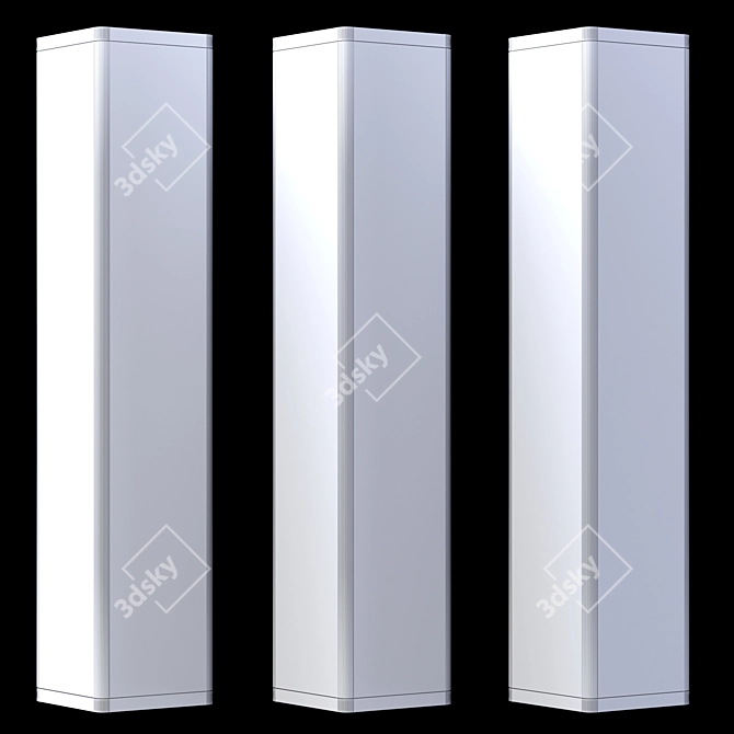 Metal Perforated Columns 500x500x2500mm 3D model image 6