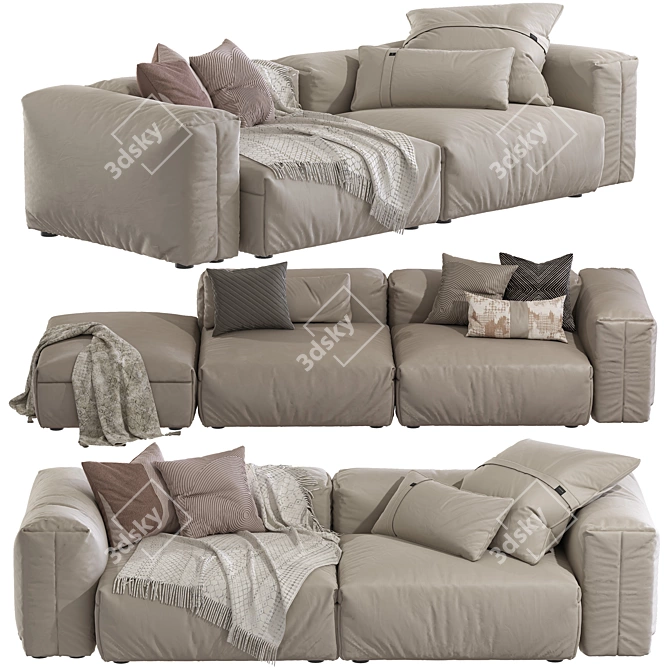 Modular Sofa 25 SetTransform Living 3D model image 1