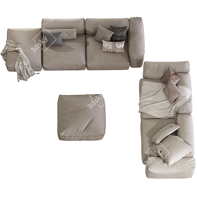 Modular Sofa 25 SetTransform Living 3D model image 2