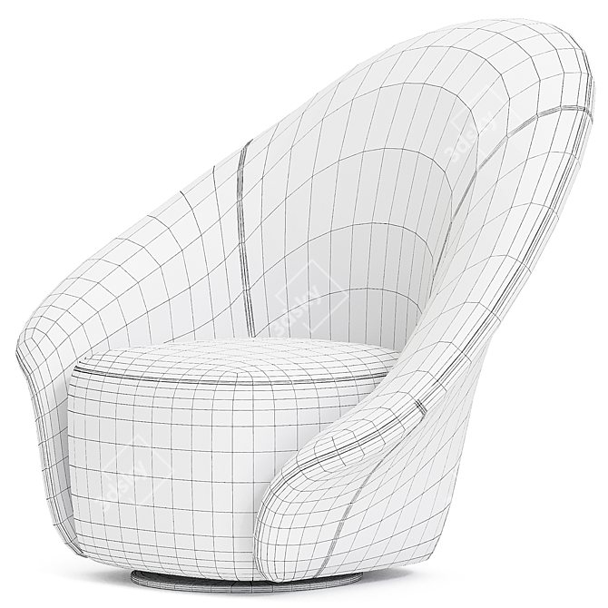 Modern Lilia Armchair in Corona 3D model image 4