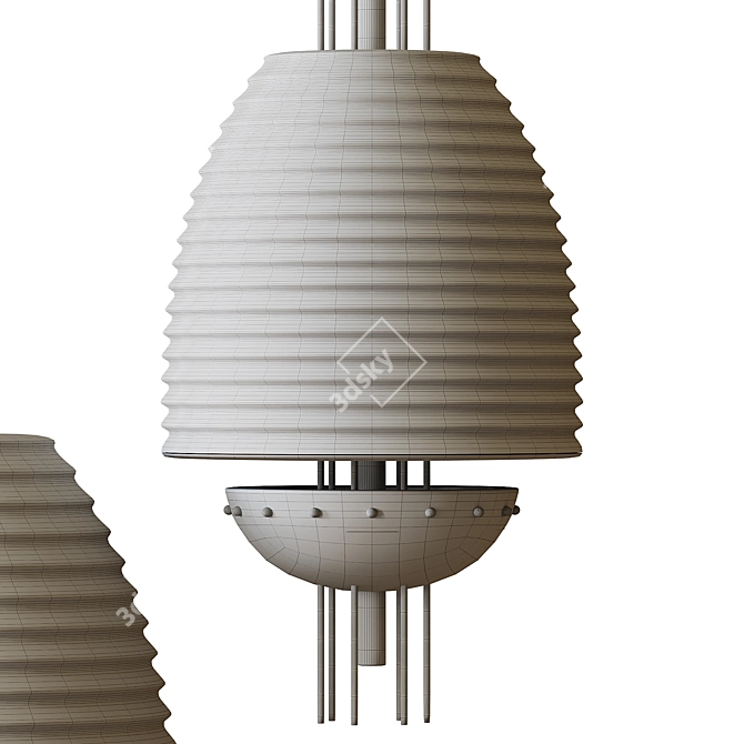 Modern Industrial Pendant Light 3D model image 4