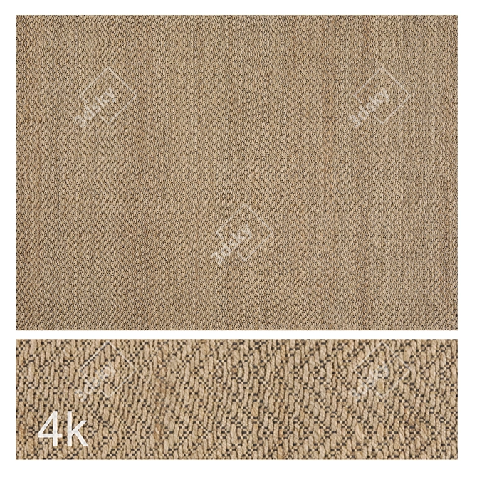 Jute Braided Carpet Set - 4K 3D model image 1