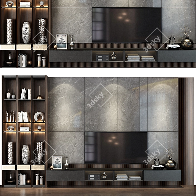 Modern TV Shelf for Living Room 3D model image 1