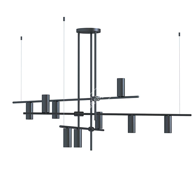 Pikartlights Brass Construction Pendant Light 3D model image 2