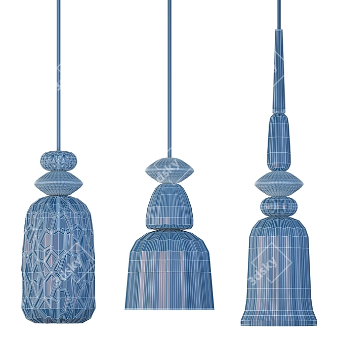 LENSAD Pendant Lights Set By Romatti 3D model image 3