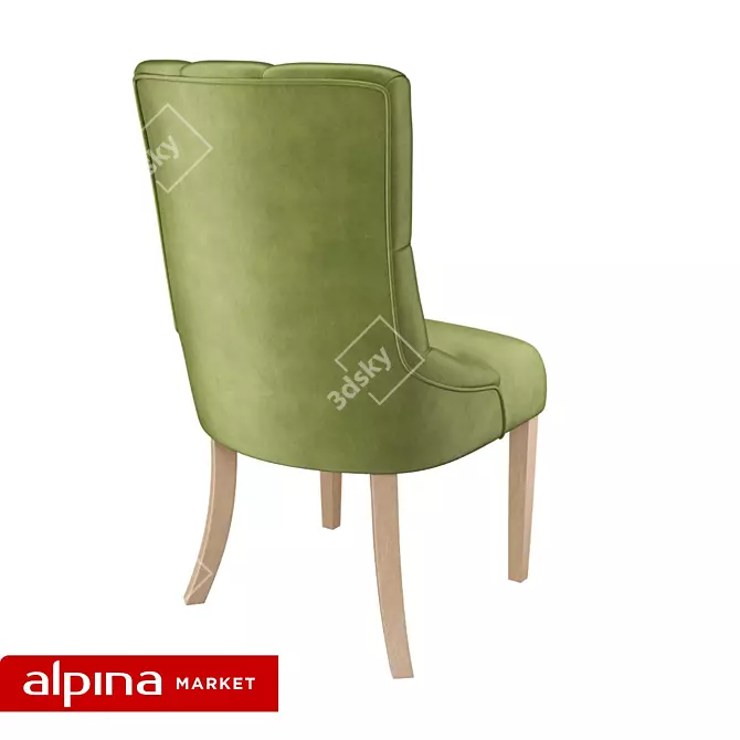 Elegant Classic Ashley Chair-Lounge 3D model image 2