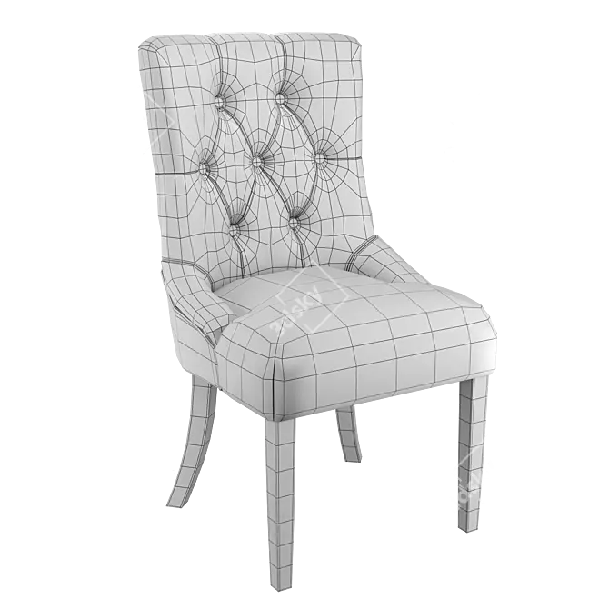 Elegant Classic Ashley Chair-Lounge 3D model image 6