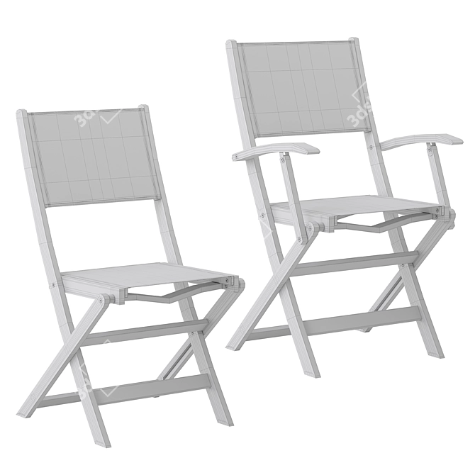Foldable Outdoor Camping Chairs 3D model image 5