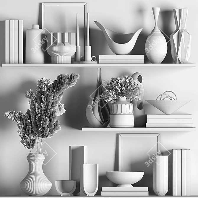 Vintage Decorative Set Model 3D model image 3