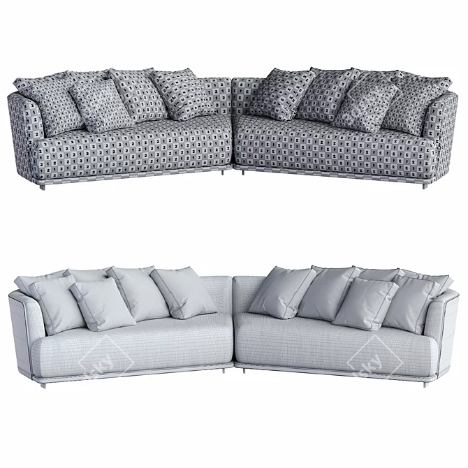 Modern Modular Cleo Sofa Set 3D model image 2